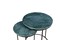Nesting Table | Green Marble Table Set of 2 with Grey Metal Frame